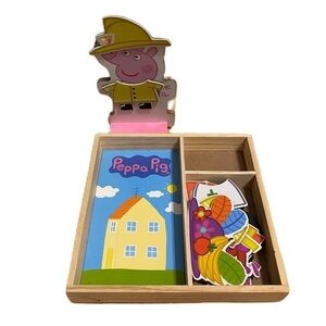 Peppa Pig Magnetic Wooden Dress Up Doll Kids Toy